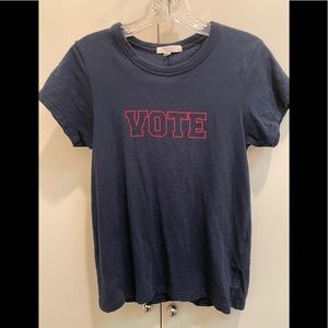 Rag & Bone Vote T-Shirt Navy size small